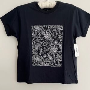 SOPHIE GRACE "Mother Love" Boxy T-Shirt Limited Edition Black White Artsy NWT